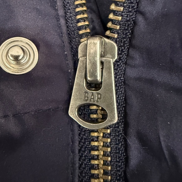 Gap Kids Down Puffer Cold Weather Navy Coat Insulated Fleece Hood Warm Kid S 6-7 - Picture 13 of 15